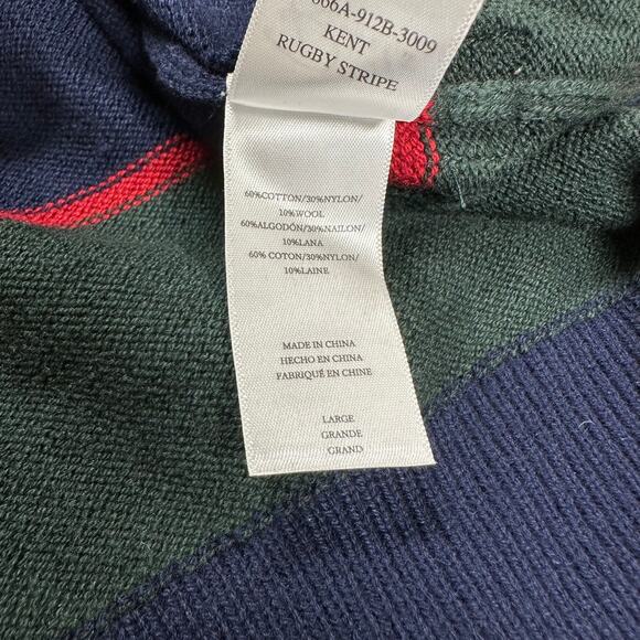 Rails NWT Men's Striped Kent Rugby Sweater Size Medium Wool Blend Crew Neck - Picture 8 of 11